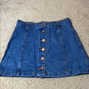 Forever21 button down denim skirt
